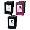 Compatible Multipack HP 652 Full Set + 1 EXTRA Black Ink Cartridges (3 Pack)