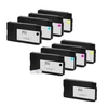 Compatible Multipack HP 711 2 Full Sets + 1 EXTRA Black Ink Cartridges (9 Pack)