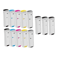 Compatible Multipack HP 727 2 Full Sets + 1 EXTRA Black High Capacity Ink Cartridges (13 Pack)