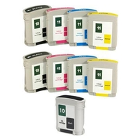 Compatible Multipack HP Business Inkjet 1700CP Printer Ink Cartridges (9 Pack) -C4844A