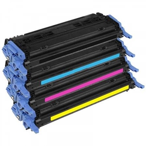 Compatible Multipack HP Colour LaserJet 2600n Printer Toner Cartridges (4 Pack) -124A,  Q6000A