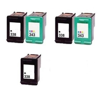 Compatible Multipack HP DeskJet 6840dt Printer Ink Cartridges (5 Pack) -C8765EE