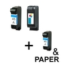 Compatible Multipack HP DeskJet 9000 Printer Ink Cartridges (3 Pack) -51645A