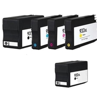 Compatible Multipack HP OfficeJet 7610 Wide Format e-All-in-One Printer Ink Cartridges (5 Pack) -CN053AE