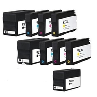 Compatible Multipack HP OfficeJet 7610 Wide Format e-All-in-One Printer Ink Cartridges (9 Pack) -CN053AE