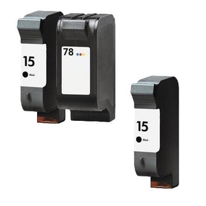 Compatible Multipack HP OfficeJet V40 Printer Ink Cartridges (3 Pack) -C6615DE