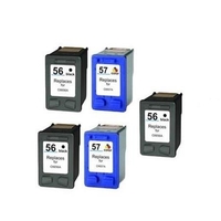 Compatible Multipack HP PhotoSmart 7268 Printer Ink Cartridges (5 Pack) -C6656AE