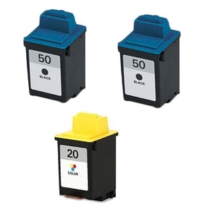 Compatible Multipack Lexmark 50/20 Full Set + 1 EXTRA Black Ink Cartridge + 1 Free Paper (3 Pack)