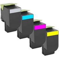 Compatible Multipack Lexmark CS410dn Printer Toner Cartridges (4 Pack) -70C2HK0