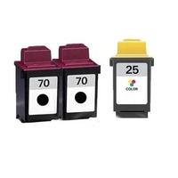 Compatible Multipack Lexmark X125 Printer Ink Cartridges (3 Pack) -12A1970E