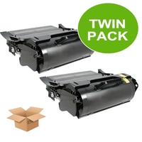 Compatible Multipack Lexmark X520 Printer Toner Cartridges (2 Pack) -12A6735