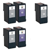 Compatible Multipack Lexmark Z2310 Printer Ink Cartridges (5 Pack) -18C2090E
