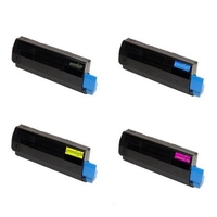 Compatible Multipack Oki 42127457/54 Full Set Toner Cartridges (4 Pack)