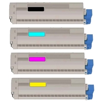 Compatible Multipack Oki 45862837/40 Full Set Toner Cartridges (4 Pack)