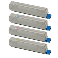 Compatible Multipack OKI C5400dn Printer Toner Cartridges (4 Pack) -42127408