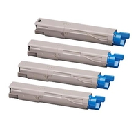 Compatible Multipack OKI MC350 Printer Toner Cartridges (4 Pack) -43459324