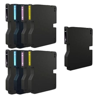 Compatible Multipack Ricoh 405761/64 2 Full Sets + 1 EXTRA Black Standard Capacity Ink Cartridge (9 Pack)