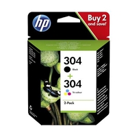 HP 304 (3JB05AE) Original Black and Colour Ink Cartridge Multipack