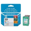 HP 351 Tri-Colour Original Ink Cartridge with Vivera ink