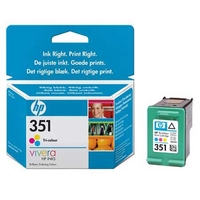HP 351 Tri-Colour Original Ink Cartridge with Vivera ink