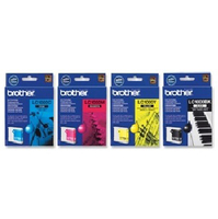 Original Multipack Brother MFC-3360C Printer Ink Cartridges (4 Pack) -LC1000BK