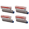 Original Multipack OKI C810dn Printer Toner Cartridges (4 Pack) -44059108