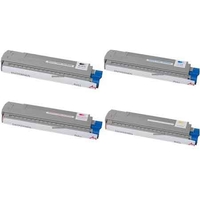 Original Multipack OKI C8800dn Printer Toner Cartridges (4 Pack) -43487712