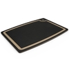 Epicurean 17.5" x 13" Black with Natural Core Groove Board