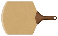 Epicurean 21" x 14" Natural Pizza Peel with Brown Handle