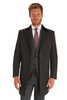 Savoy Tailors Guild Regular Fit Charcoal Check Overcoat