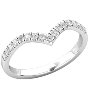 A round brilliant cut diamond set wedding/eternity ring in 9ct white gold