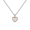 Faith Heart Pendant - Rose Gold Plated accents