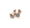 Stargazer Rose Gold Plated Sterling Silver Heart Earrings