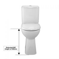 Milano Rise Toilet,  Cistern and Soft Close Seat