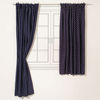 Navy Star Pencil Pleat Black-out Lined Curtain