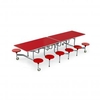 12 Seat Rectangular Unit - RedRed 4-7yrs