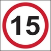 15mph Speed Limit’ Sign; Non Adhesive Rigid 1mm PVC Board