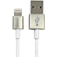 1m Metal Lightning To Usb White Cable