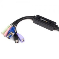 2 Port USB VGA Cable KVM Switch Audio