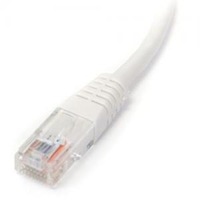 25 Ft White Molded Cat5e Utp Patch Cable