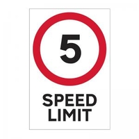 5mph speed limit - FMX 400 x 600mm