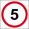 5MPH Speed Limit Sign 400 x 400mm. Manufactured from strong rigid PVC