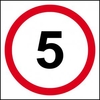 5MPH Speed Limit Sign 400 x 400mm. Manufactured from strong