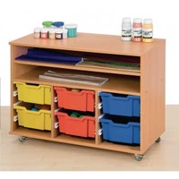6 Deep Tray Paper Storage Unit Colour Trays