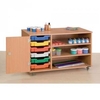 6 Shallow Tray Lockable Paper Storage Unit Colour Trays