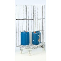 A Type Nestable Roll Container 3 Sided with Removable Shelf 500kg