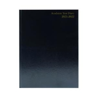 Academic Diary Day Per Page A5 Black 2021-22 KF1A5ABK21
