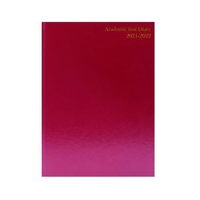Academic Diary Day Per Page A5 Burgundy 2021-22 KF1A5ABG21