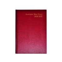 Academic Diary Week to View A5 Burgundy 2020-21 KF3A5ABG21