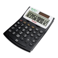 Aurora EcoCalc Desktop Calculator 12 Digit 3 Key Memory Recycled Solar